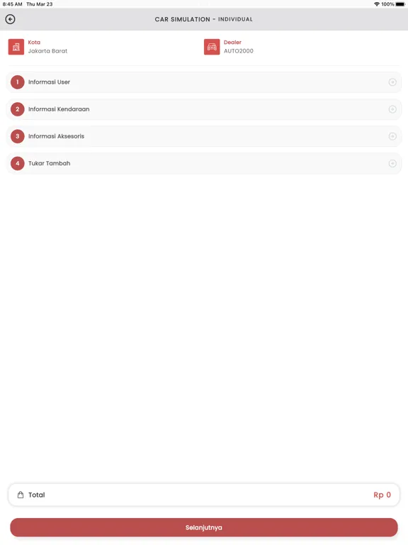 Screenshot di M-Quote Toyota iPad 