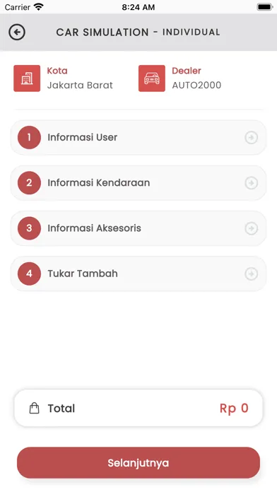 Screenshot di M-Quote Toyota