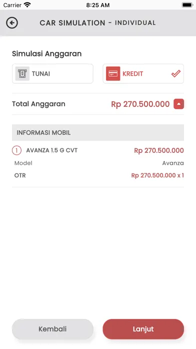 Screenshot di M-Quote Toyota