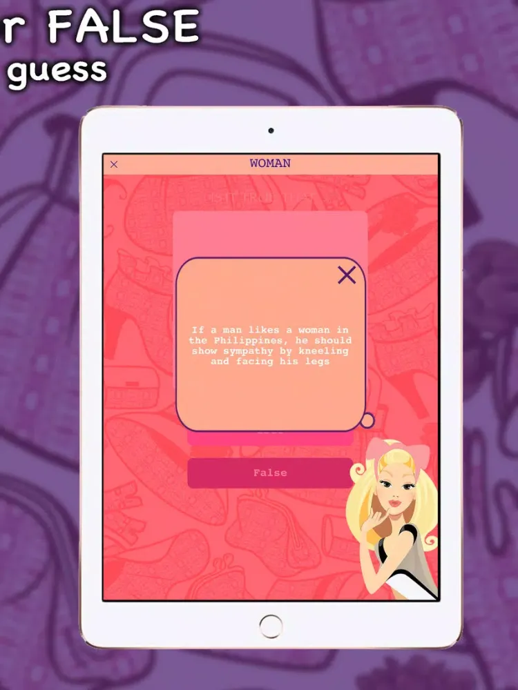 Screenshot di True or False: Only for Woman iPad 