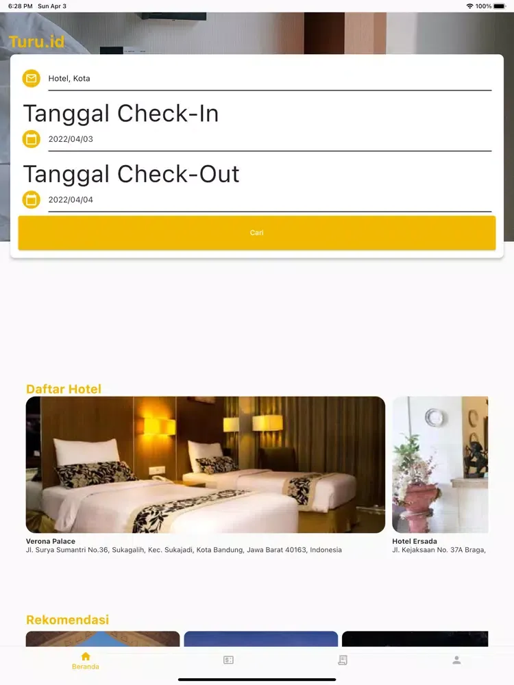 TURU Hotel iPad  سکرین شاٹس