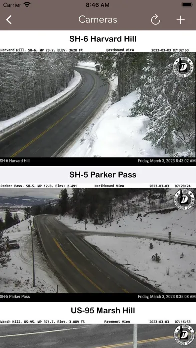Capturas de pantalla de Idaho 511 Road Conditions