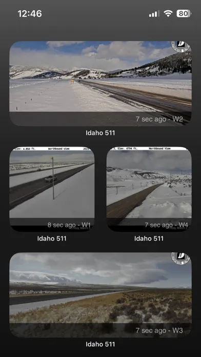 Capturas de pantalla de Idaho 511 Road Conditions