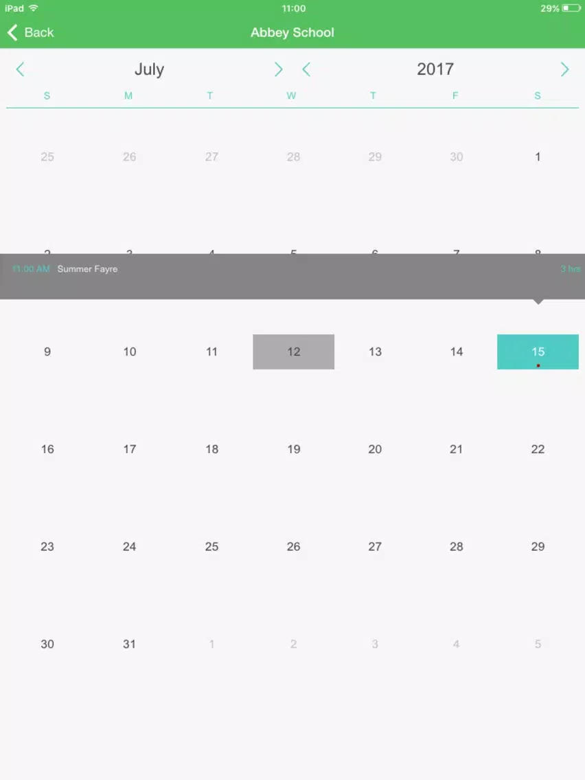 Ảnh chụp màn hình của Abbey School iPad 