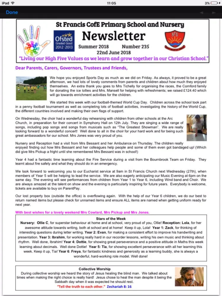 St Francis CofE Primary iPad  스크린샷