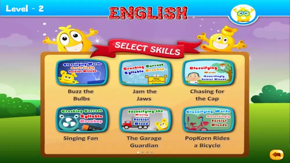 Tangkapan skrin PopkornKids : level -2