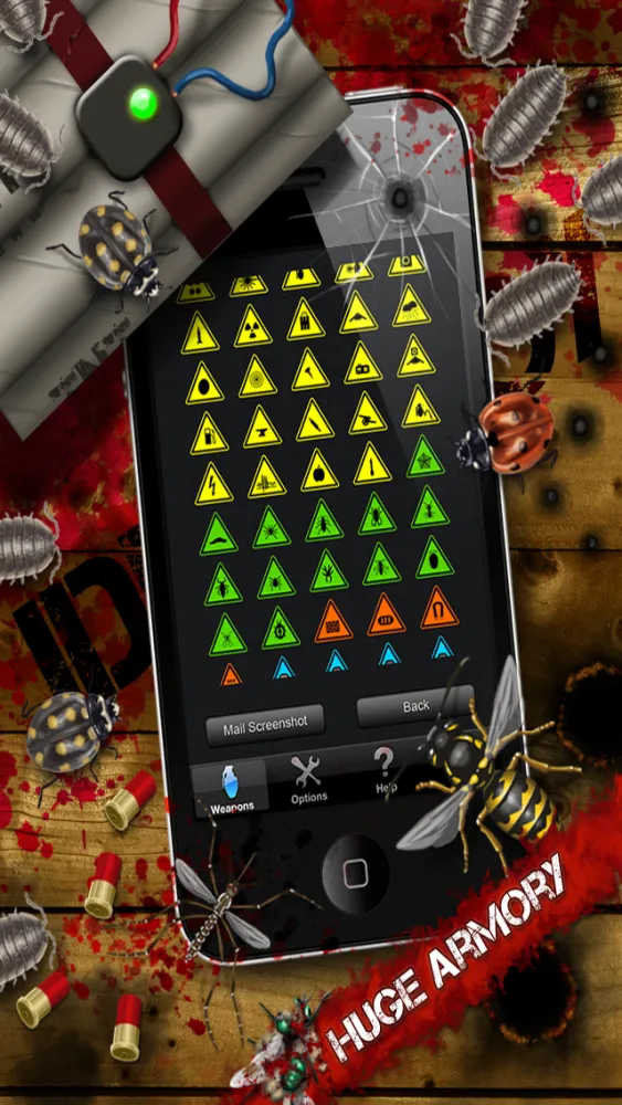 Capturas de pantalla de iDestroy Reloaded - torture the bloody bugs with awesome weapons in a sandbox