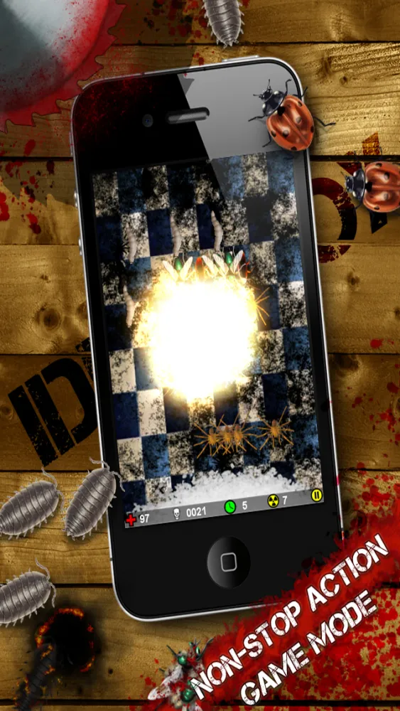Capturas de pantalla de iDestroy Reloaded - torture the bloody bugs with awesome weapons in a sandbox