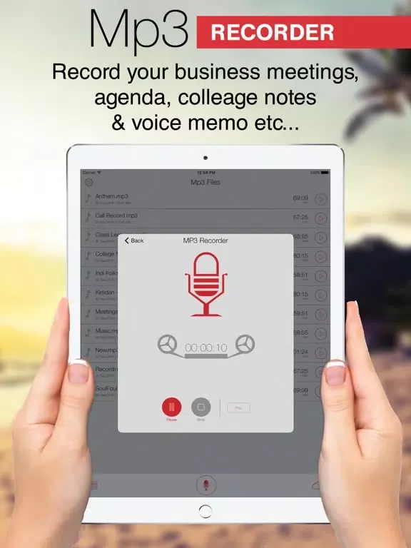 Capturas de pantalla de Mp3 Recorder : Voice Recorder iPad 