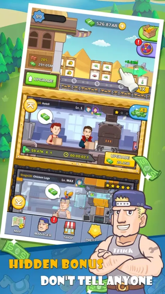 Capturas de tela do Mega Factory-Idle Game、Tycoon