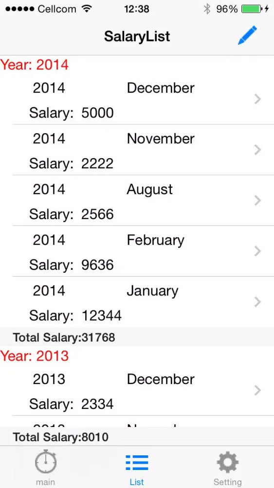 Captures d'écran de Salary Calculator And Tracking