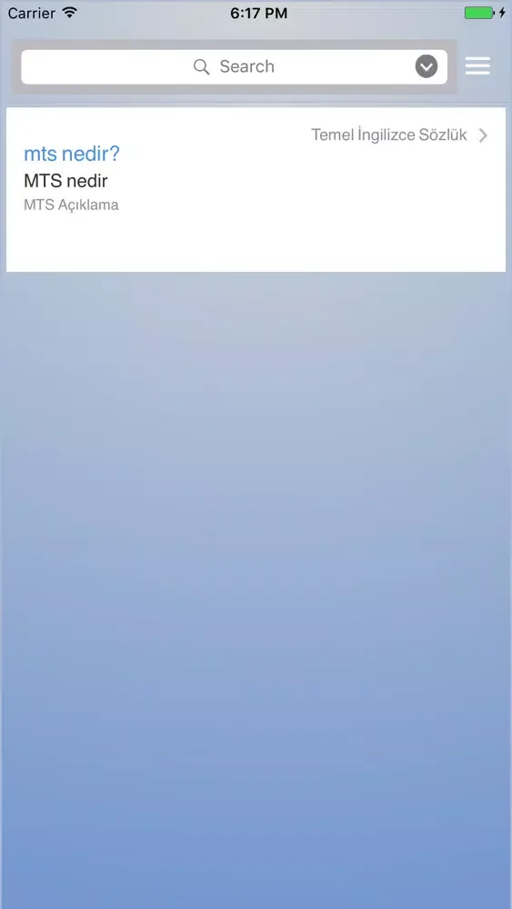 MTS Mühendislik Terimleri Sözlüğü Ekran Görüntüleri