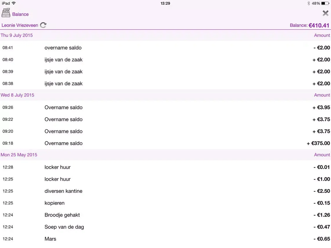 Tangkapan layar Emma (Entrance Manager) iPad 