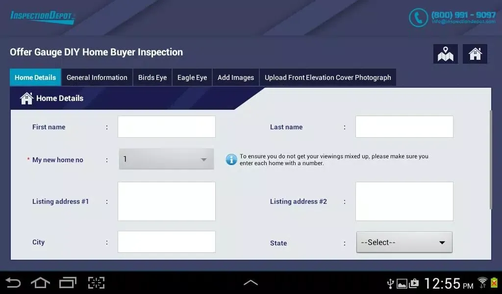 Скриншоты DIY home inspection