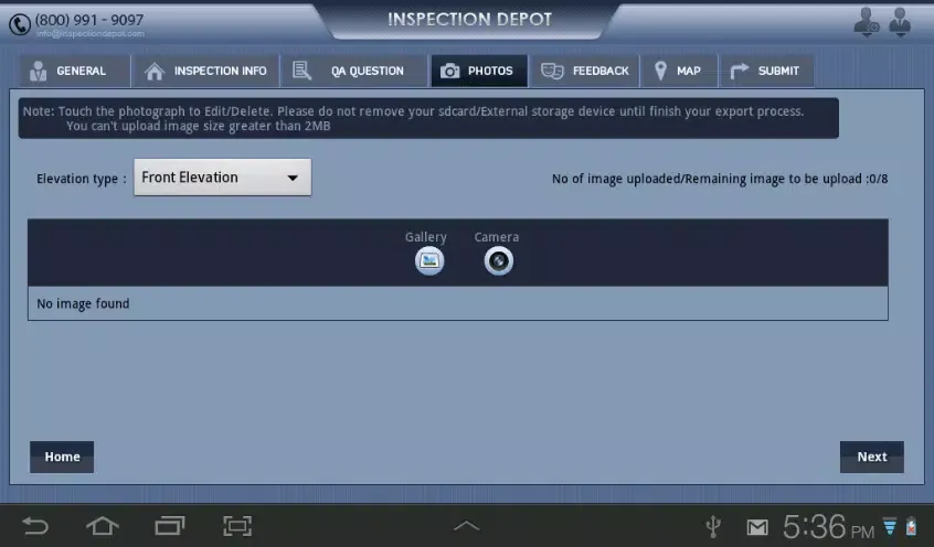 Captures d'écran de WDO Inspection