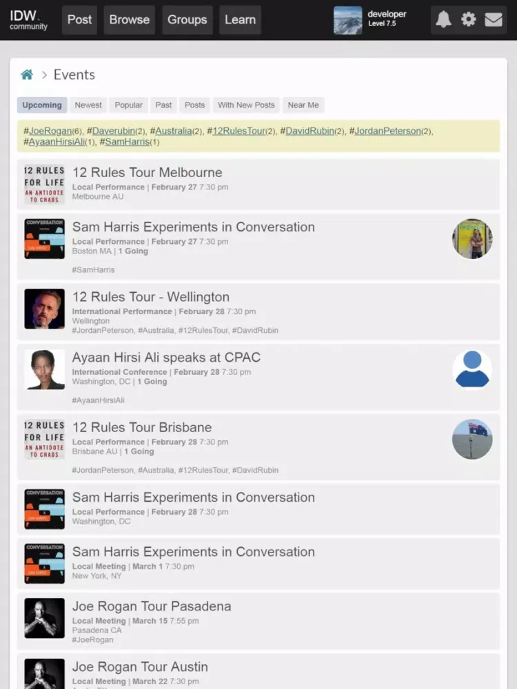 Скриншоты IDW.community iPad 