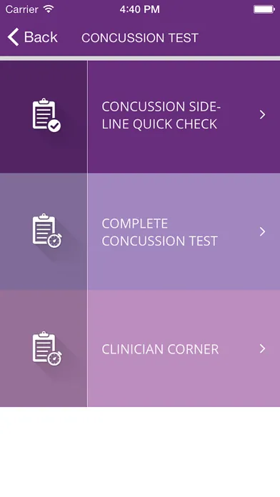 Ảnh chụp màn hình của Concussion Smart