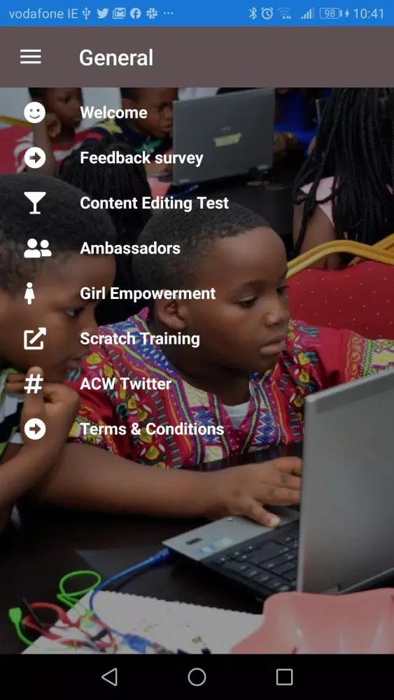 Tangkapan skrin Africa Code Week