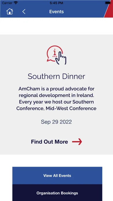 Ảnh chụp màn hình của AmCham Ireland