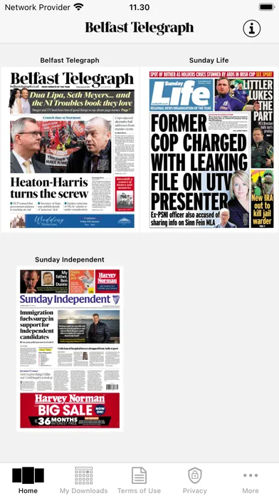 Belfast Telegraph Newsstand Screenshots