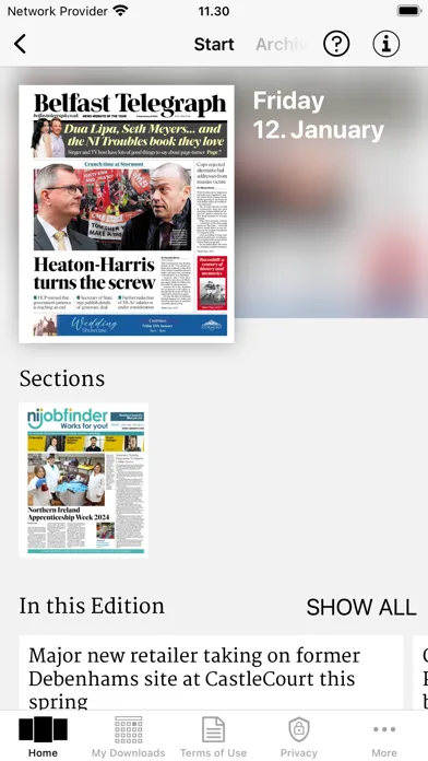 Belfast Telegraph Newsstand Screenshots