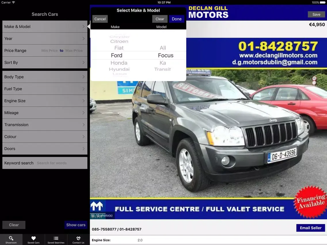 Declan Gill Motors iPad 應用截圖