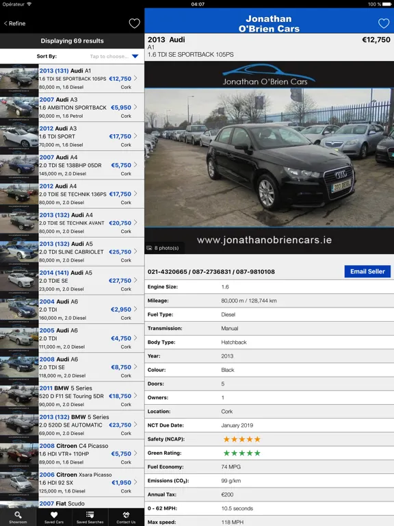 Jonathan O'Brien Cars iPad  Screenshots
