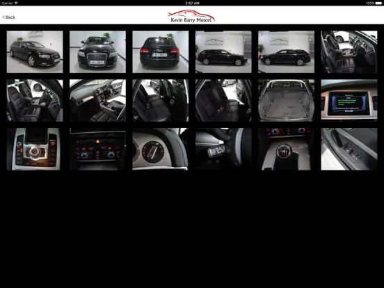 Capturas de tela do Kevin Barry Motors iPad 
