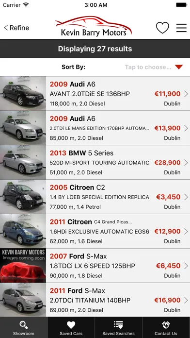 Capturas de tela do Kevin Barry Motors