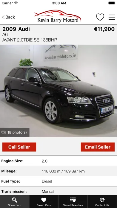 Capturas de tela do Kevin Barry Motors