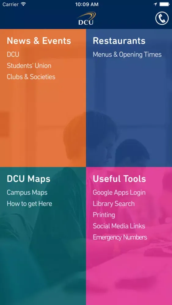 Ảnh chụp màn hình của DCU Mobile App