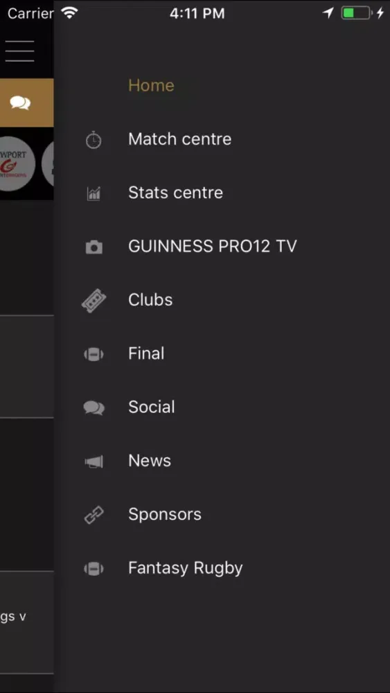 Captures d'écran de GUINNESS PRO14