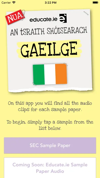 Educate.ie Gaeilge Exam Audio Screenshots