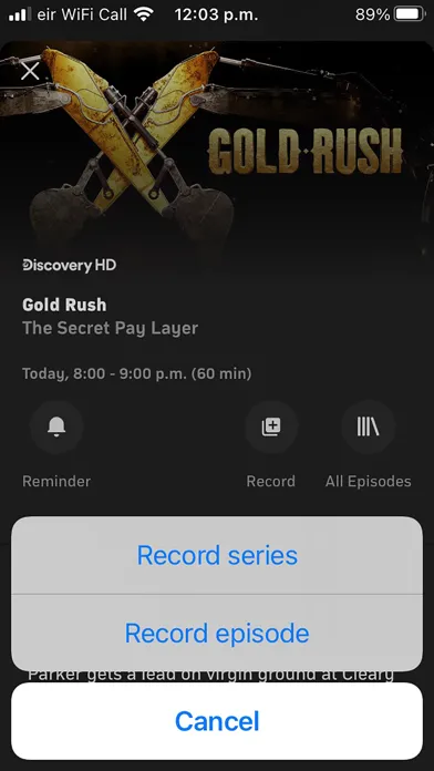 eir TV سکرین شاٹس