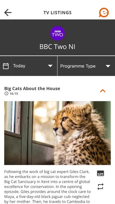 Capturas de tela do TV Listings Guide Ireland
