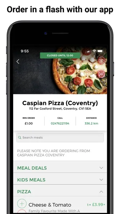 Capturas de tela do Caspian Pizza App