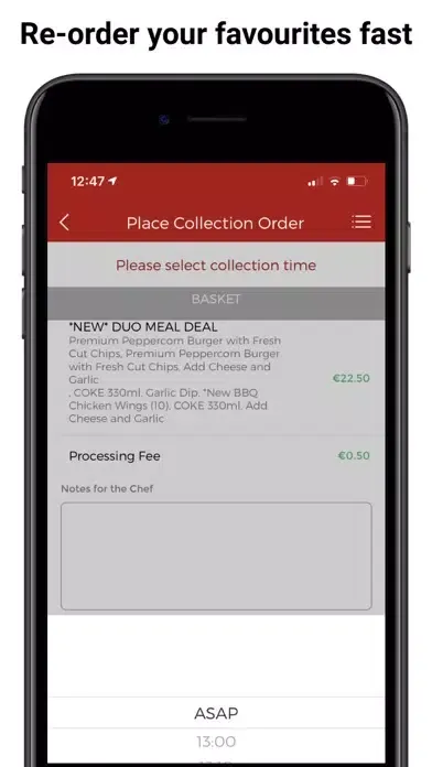 Screenshot di Burgerhut Cork App