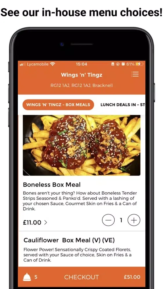 Wings 'n' Tingz App سکرین شاٹس