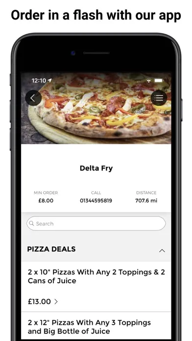 Capturas de tela do Delta Fry App
