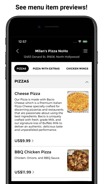 Capturas de pantalla de Milan’s Pizza NoHo