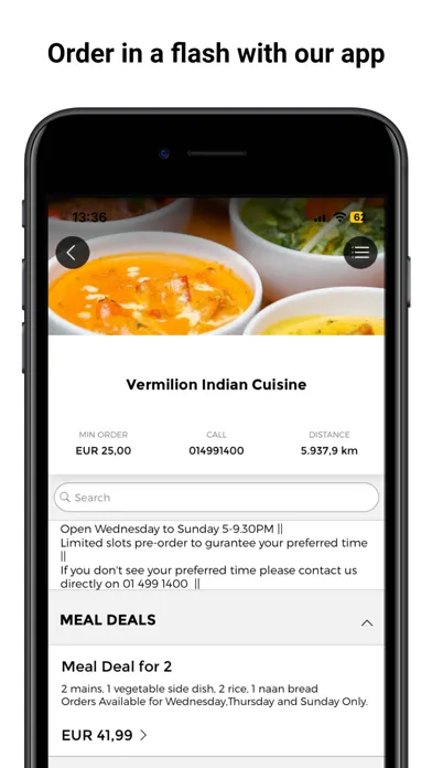 Captures d'écran de Vermilion Indian Cuisine