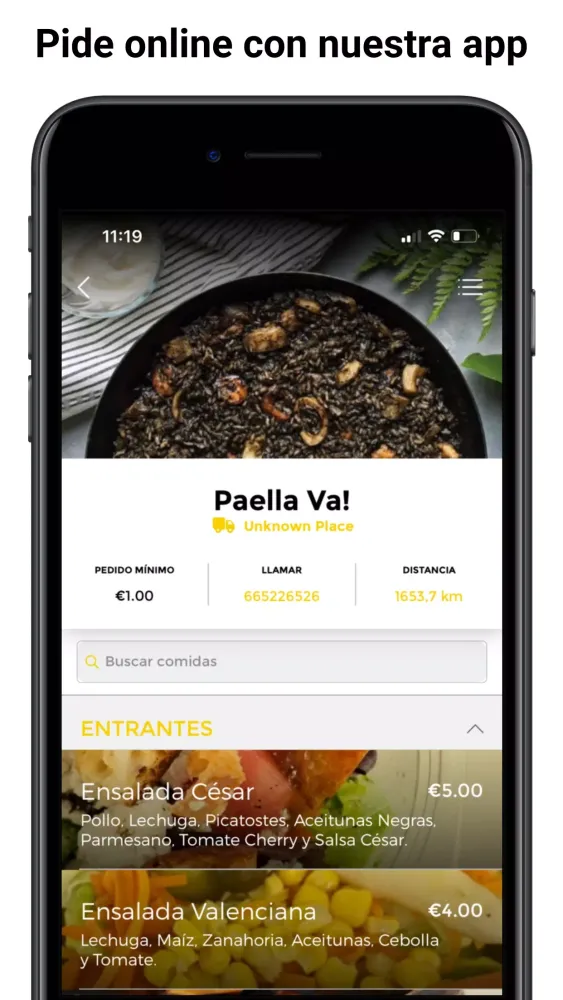 Tangkapan layar Paella va !