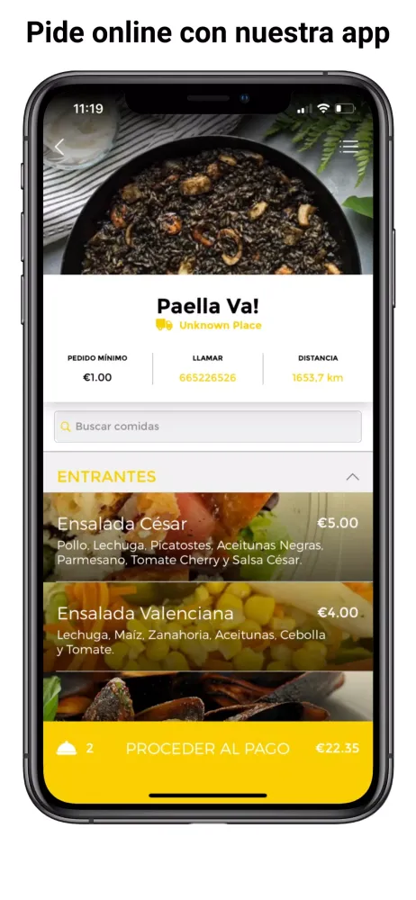 Tangkapan layar Paella va !