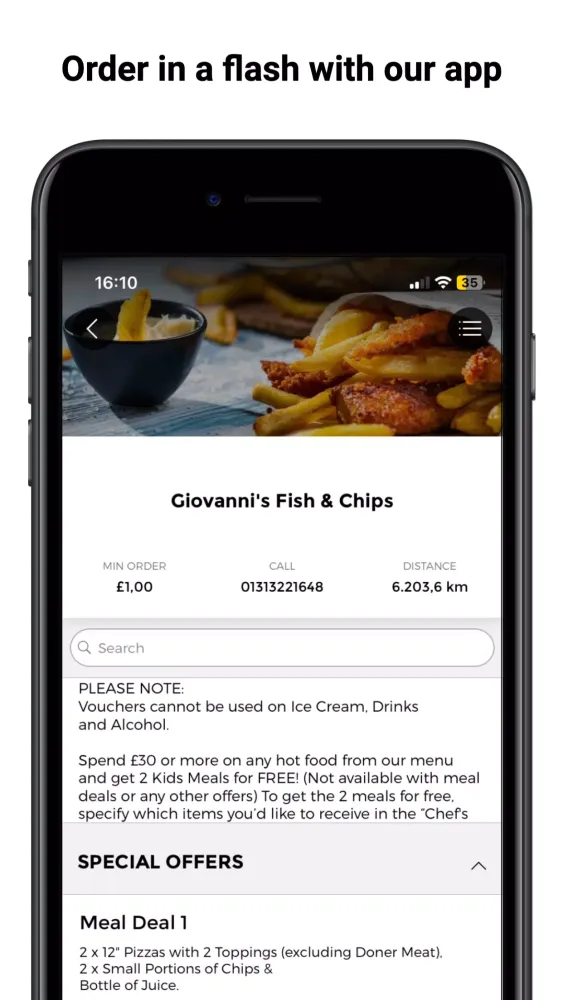 Zrzuty ekranu Giovanni's Fish & Chips