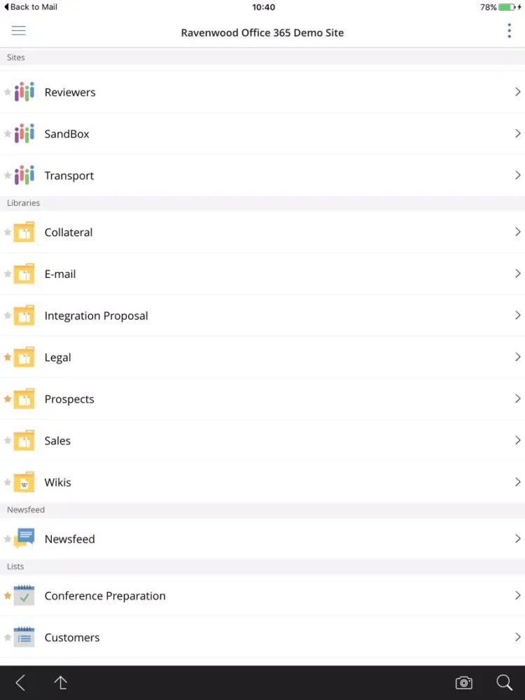 Ảnh chụp màn hình của harmon.ie for BlackBerry iPad 