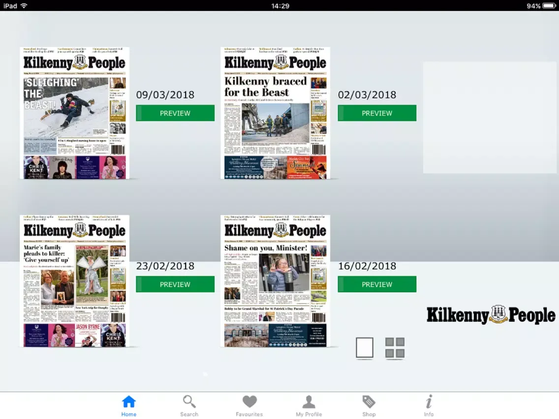 Captures d'écran de Kilkenny People iPad 