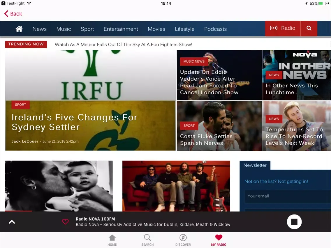 Irish Radioplayer iPad  Screenshots