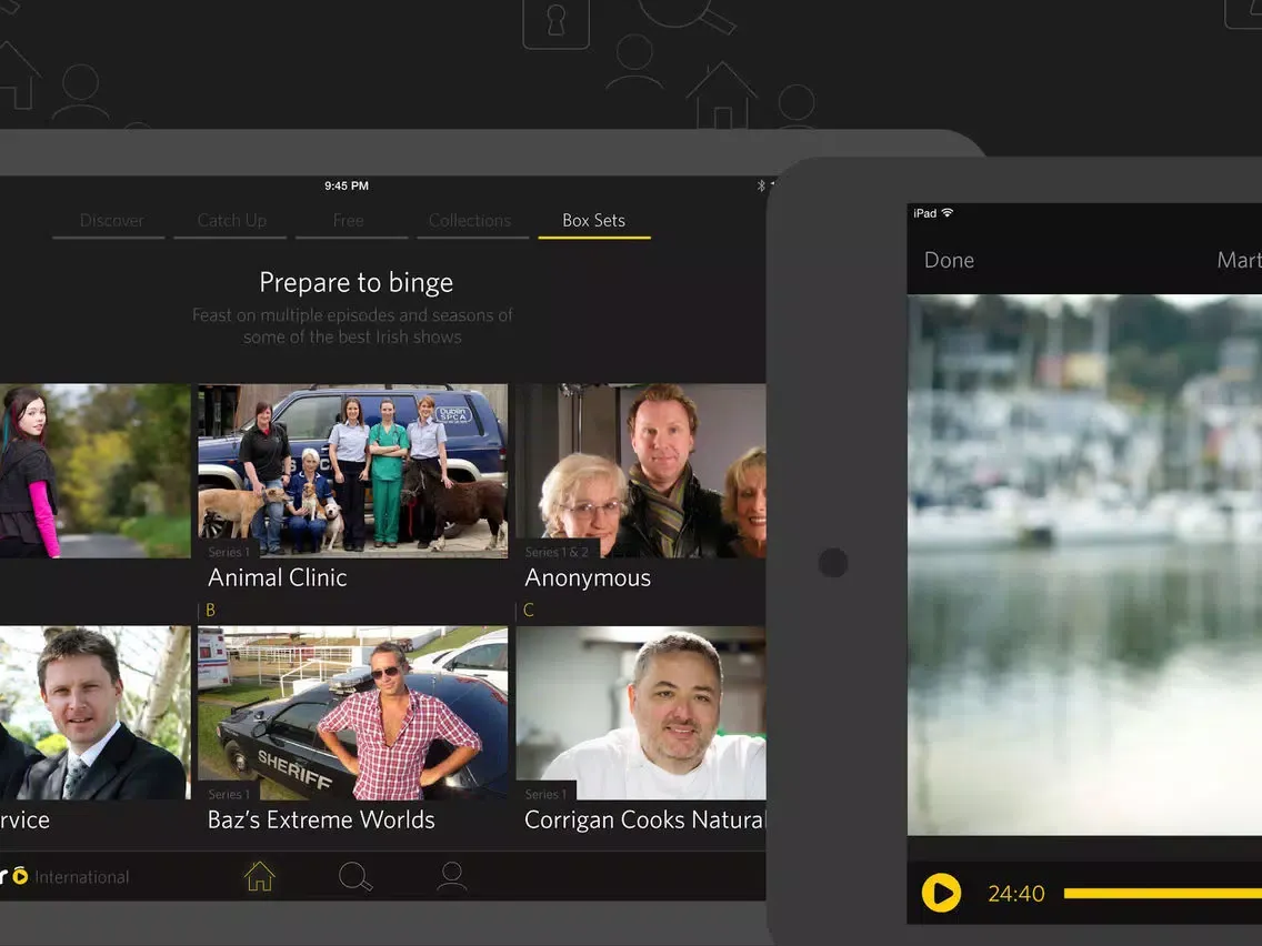 RTÉ Player International iPad  Screenshots