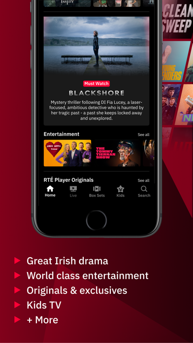 Capturas de pantalla de RTÉ Player