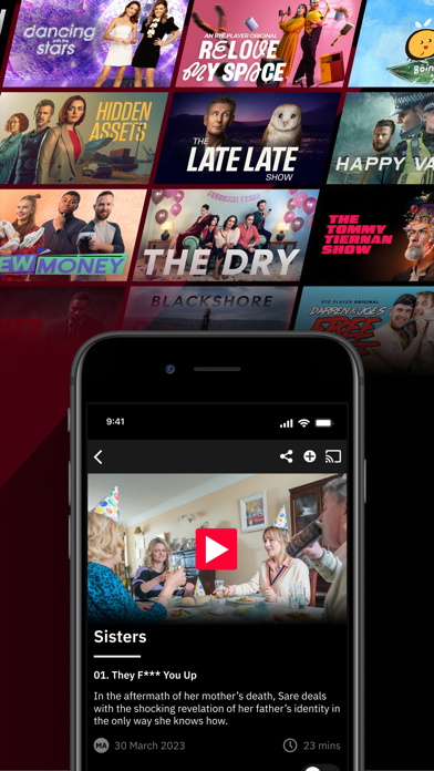 Capturas de pantalla de RTÉ Player